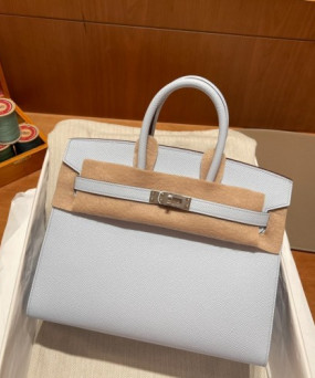 에르메스 버킨백25 포그블루 은장 앱송